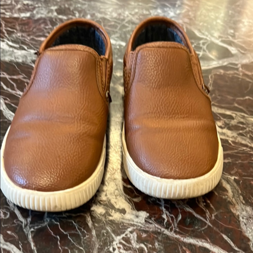 Carter's Brown and White Dress Shoes Slip-On Comfort